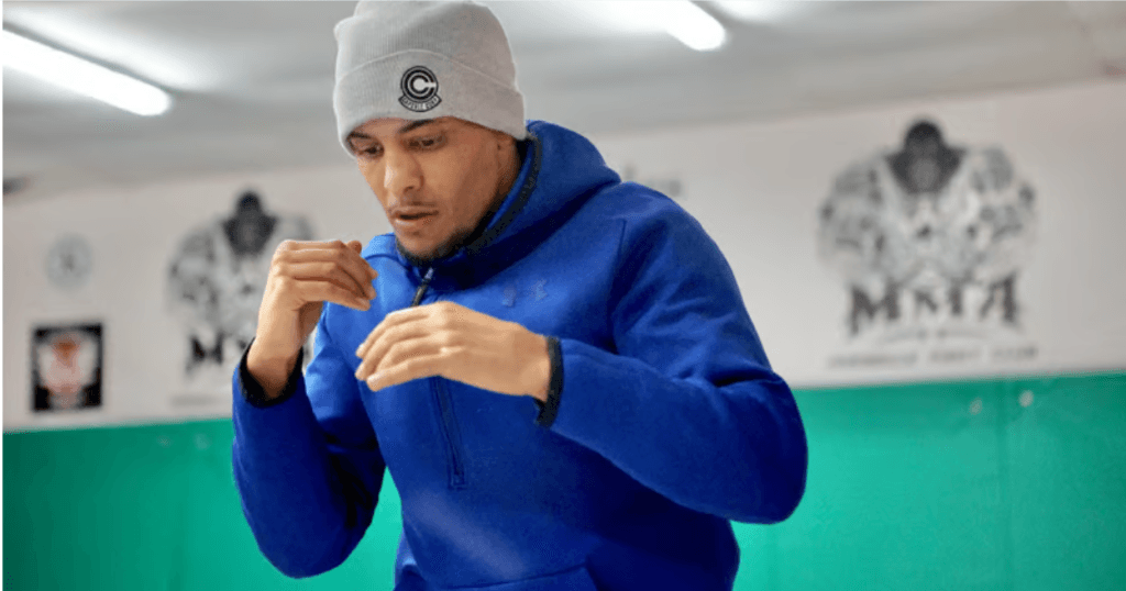 Ylies Djiroun à l'entraînement